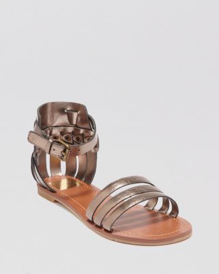 pop womens daffodil ankle strap flat sandals