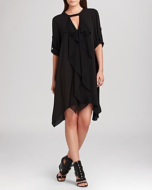 BCBGMAXAZRIA Cynthia Cascade Ruffle Dress