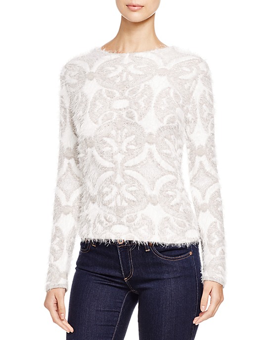 Bloomingdales Nic + Zoe Pinnacle Textured Jacquard Sweater