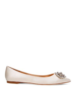badgley mischka davis satin flats