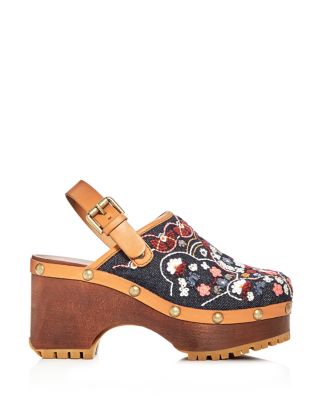 See by chloé discount women's tasha denim clogs