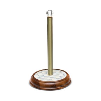 MacKenzie-Childs Sterling Check Wood Paper Towe