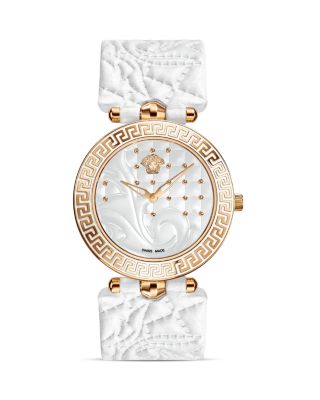 Versace Vanitas Rose Gold PVD Watch with White Enamel Dial, 40mm