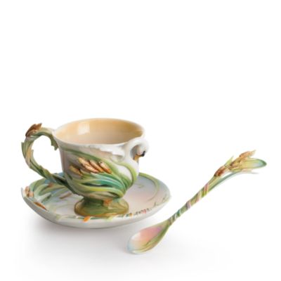 Franz Collection Franz Collection Swan Lake Cup & Saucer with Spoon