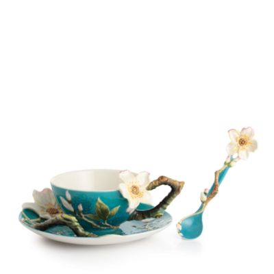 Franz Collection Franz Collection Van Gogh Almond Flower Cup & Saucer with Spoon