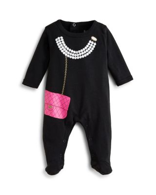 Sara Kety Infant Girls' Pearls & Purse Footie - Sizes 3-9 Months