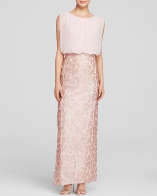 aidan by aidan mattox sequin column gown