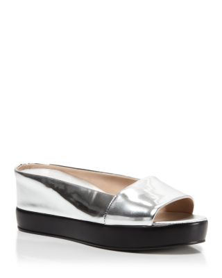 FRENCH CONNECTION Metallic Pepper Platform Sandals