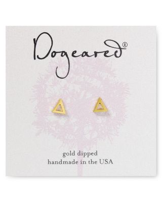 Dogeared Open Triangle Stud Earrings