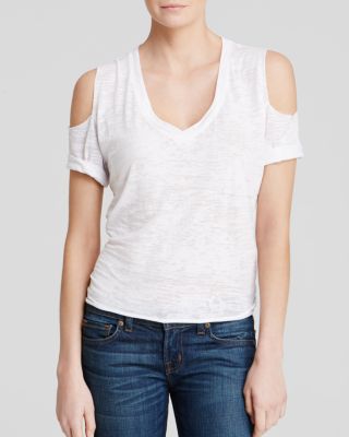 Nation LTD Cold Shoulder Burnout Top