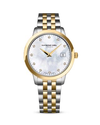 Raymond Weil Raymond Weil Toccata Yellow Gold PVD Stainless Steel Two-Tone Watch with Diamonds, 34mm