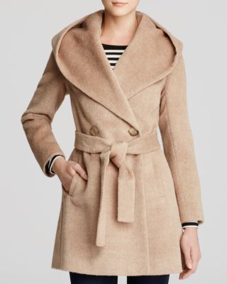 Trina Turk Grace Hooded Alpaca Coat