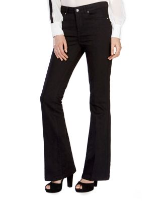 KAREN MILLEN Kick Flare Jeans in Black | Bloomingdale's