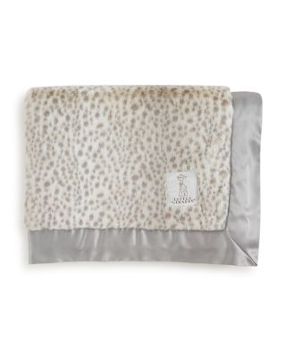 Little Giraffe Infant Unisex Luxe Snow Leopard Print Blanket