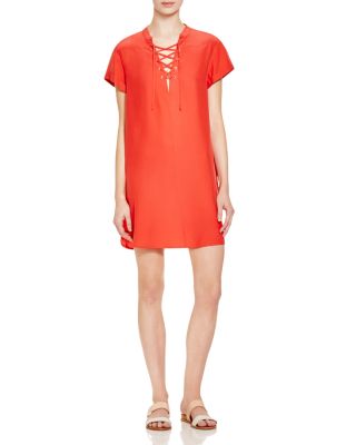 FRAME Le Lace-Up Dress