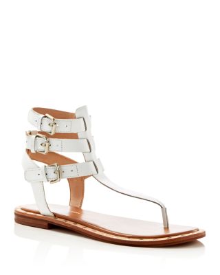 FRENCH CONNECTION Imanna Triple Buckle T-Strap Sandals