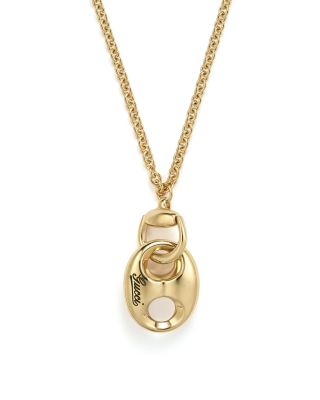 Gucci 18K Yellow Gold Horsebit Marina Chain Necklace, 19