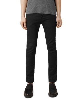 ALLSAINTS CROW CIGARETTE SUPER SLIM FIT JEANS IN JET BLACK,ME030G