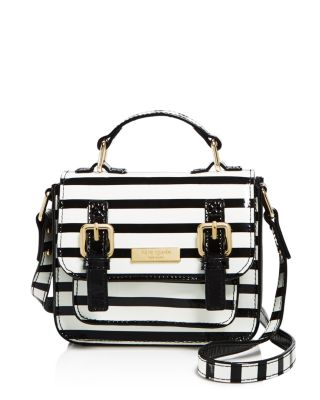 kate spade new york Girls' Patent Leather Striped Scout Bag