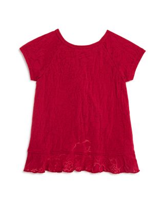 Splendid Girls' Ruffled Burnout Top - Sizes 2-6X