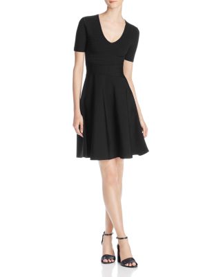 T by Alexander Wang Rib Knit Flared Dress