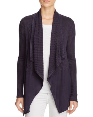 Velvet by Graham & Spencer Waffle Knit Open Cardigan