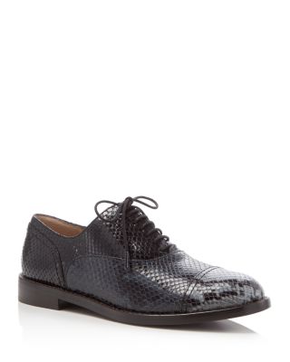 MARC JACOBS Clinton Snake-Embossed Lace Up Oxfords