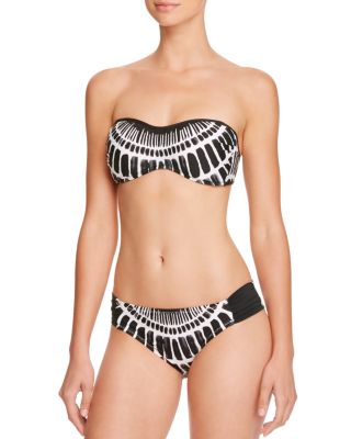 Trina Turk Algiers Bandeau Bikini Top & Algiers Shirred Hipster Bikini Bottom