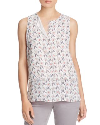 Daniel Rainn Floral Print Sleeveless Blouse