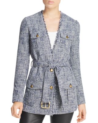 MICHAEL Michael Kors Frayed Tweed Jacket