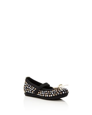 Stuart Weitzman Girls' Fannie Tara Studded Ballet Flats - Toddler