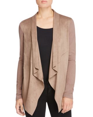 Bagatelle Draped Faux Suede Jacket