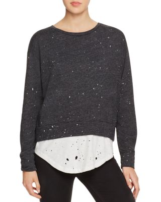 LNA Distressed Layered-Look Sweatshirt - 100% Bloomingdale's Exclusive