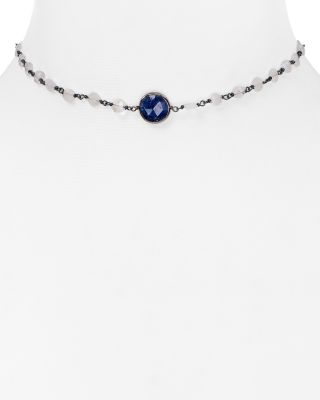 Ela Rae Libi Raw Sapphire Coin Necklace, 14