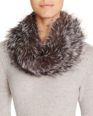 Surell Fox Fur Infinity Loop Scarf