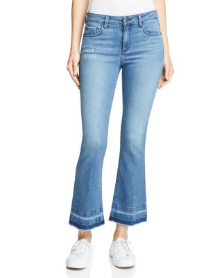 HIDDEN Crop Flare Jeans in Medium Blue