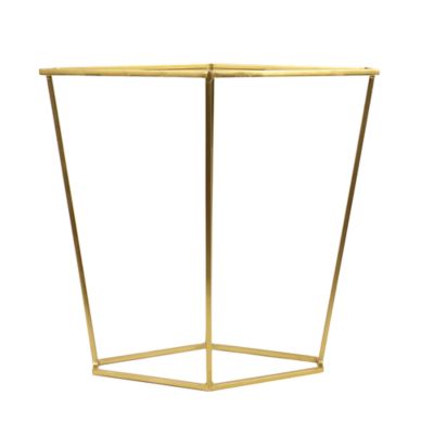 Bloomingville Metal Diamond Shaped Side Table, Brushed Gold 