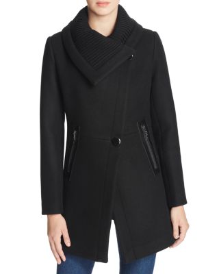 Trina Turk Maddi Asymmetric Cutaway Front Coat