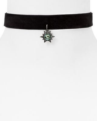 Rebecca Minkoff Rock N' Roll Charm Velvet Choker, 11