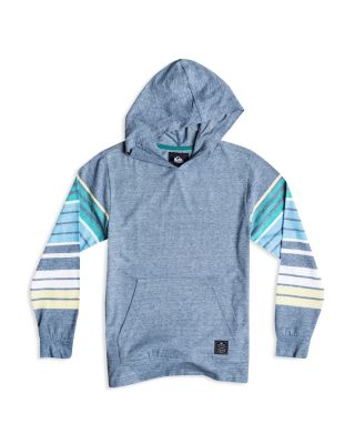 Quiksilver Boys' Striped Sleeve Hooded Pullover - Sizes 8-20