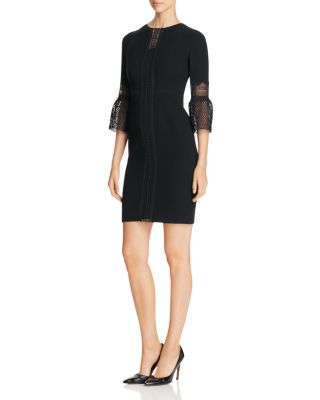 Elie Tahari Mallory Lace Panel Sheath Dress