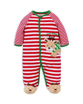 Little Me Infant Boys' Reindeer Stripe Footie - Sizes 3-9 Months