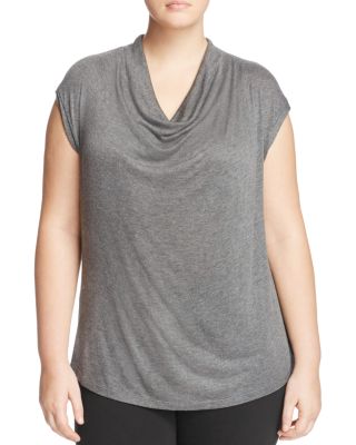 B Collection by Bobeau Curvy Melanie Cowl Neck Tee