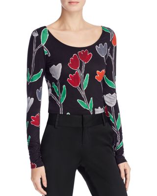 Alice and Olivia Camden Printed Crop Top