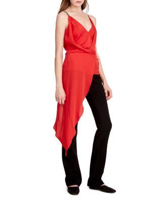 HALSTON HERITAGE Asymmetric Overlay Top