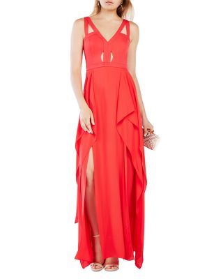 BCBGMAXAZRIA Cutout Gown