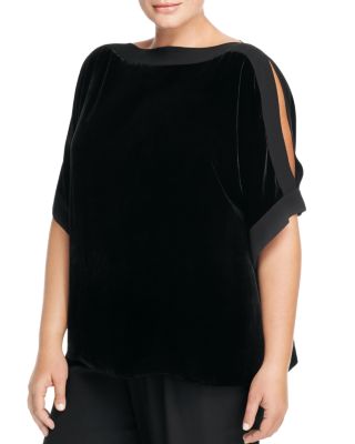 Eileen Fisher Plus Velvet Cold Shoulder Kimono Top - 100% Bloomingdale's Exclusive