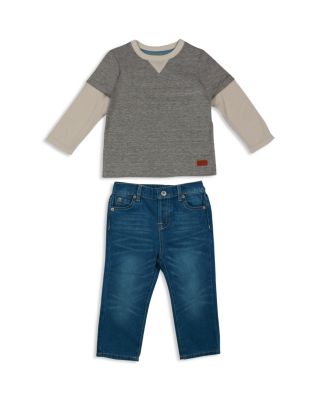 7 For All Mankind Infant Boys' Layered Look Top & Straight Jeans Set - Sizes 12-24 Months