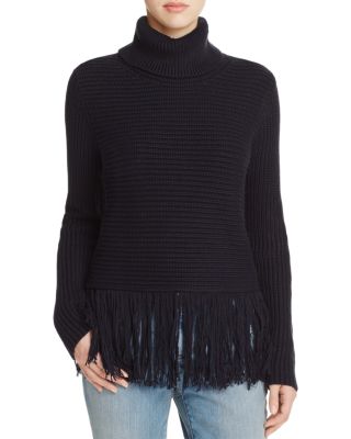 MICHAEL Michael Kors Turtleneck Fringe Sweater