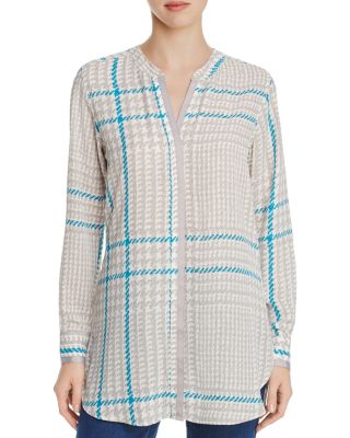 Foxcroft Exploded Glen Plaid Tunic Shirt